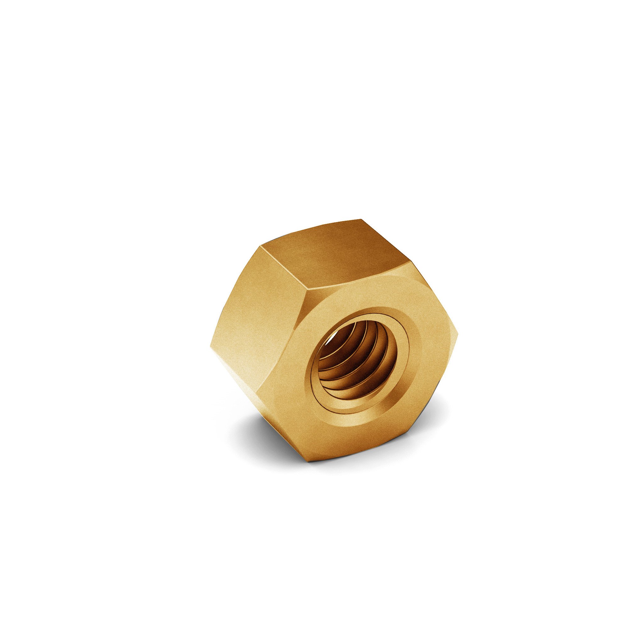 3/8-16 J995 GR 8 Hex Nut Zinc Yellow Made in USA