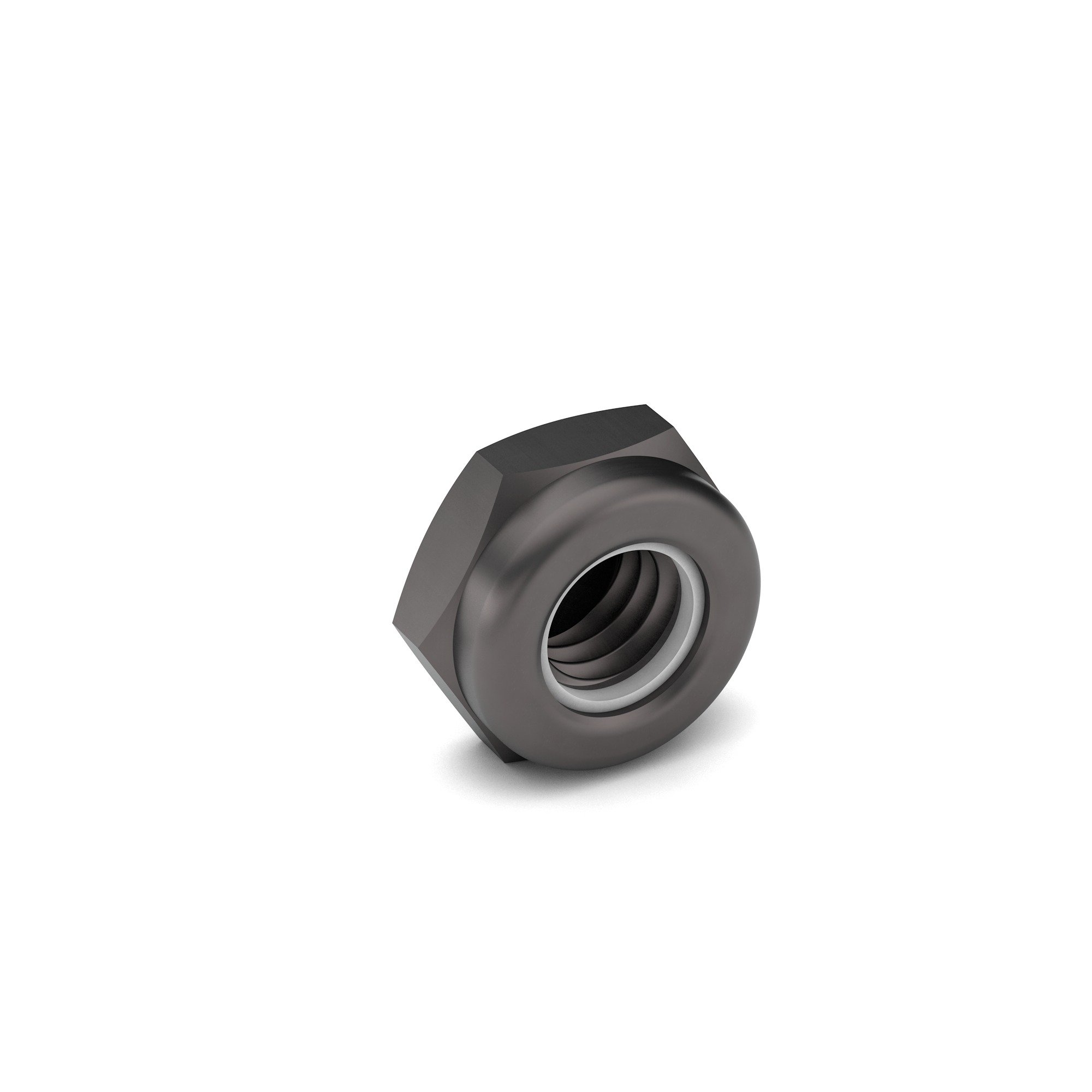 3/8-16 Carbon Steel NTE Nylon Insert Lock Nut Zinc Clear Trivalent