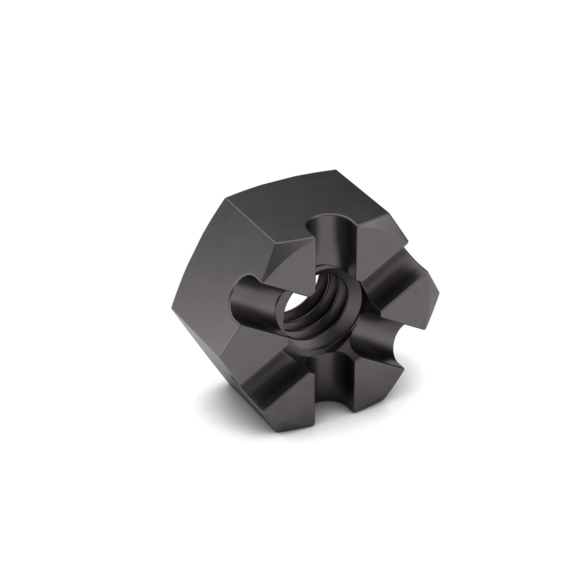 2 1/2-4 Carbon Steel Heavy Hex Slotted Nut Plain Finish