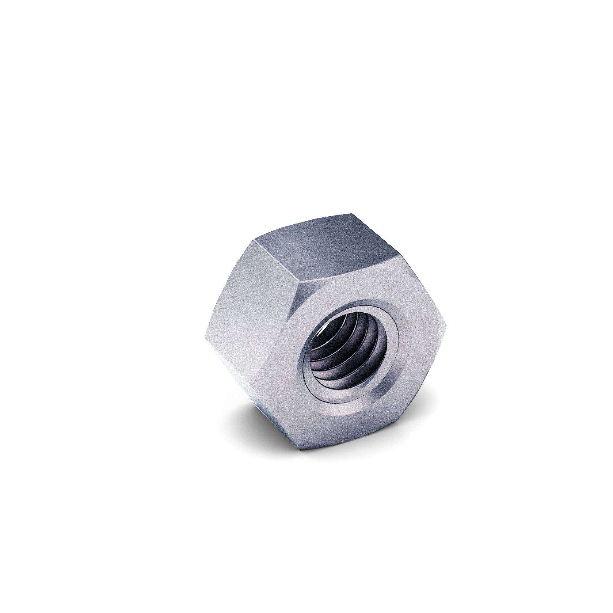 7/16-14 J995 GR 5 Hex Nut Zinc Clear Trivalent Old Style 5/8 WAF