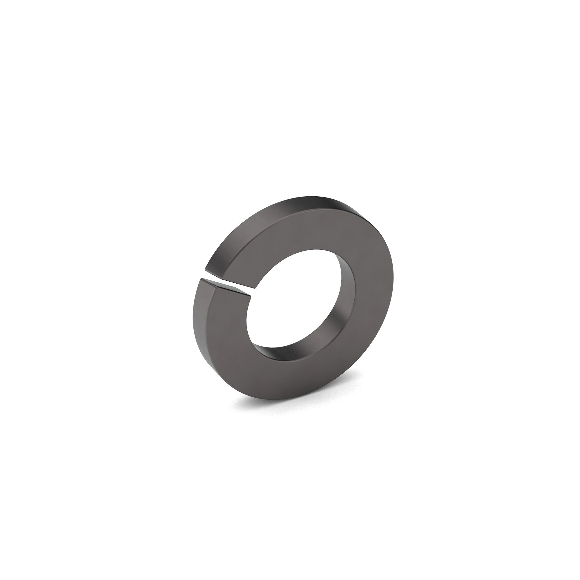 #10 Hardened Steel Helical Spring Regular Lockwasher Zinc Clear Trivalent