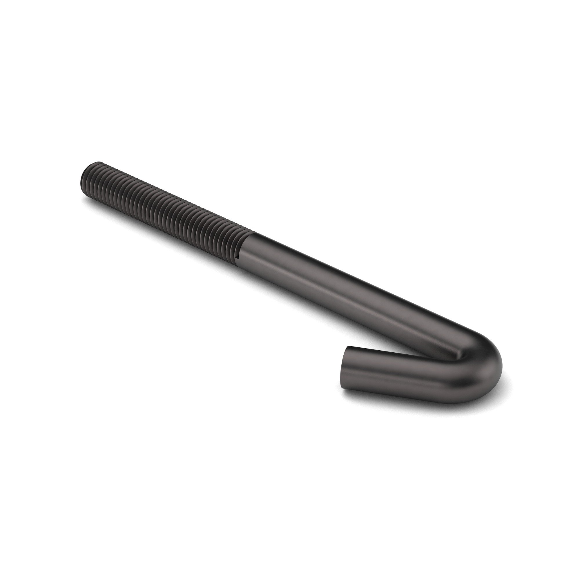 5/8-11x8 Carbon Steel Hook Bolt - J Zinc Clear Trivalent & Bake Hardened